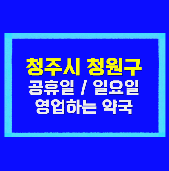 청주시 청원구 공휴일 약국