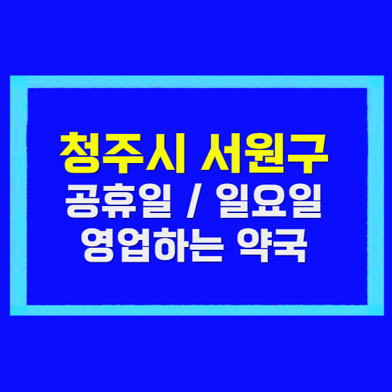 청주시 서원구 공휴일 약국