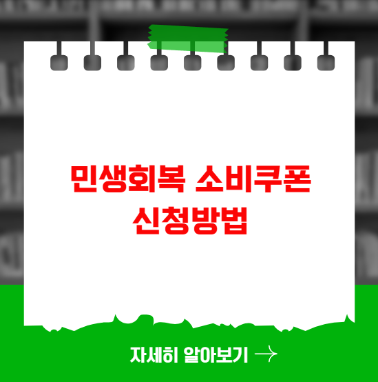민생회복 소비쿠폰 신청방법 대상 사용처 민생회복 소비쿠폰 신청방법 대상 사용처