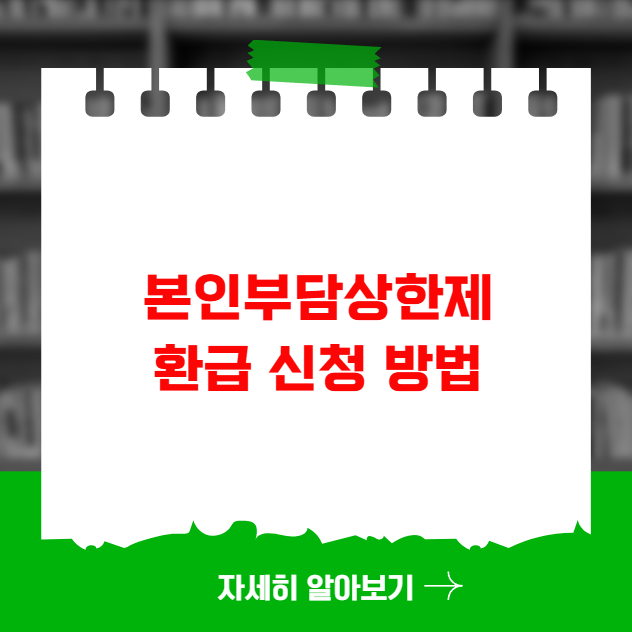 본인부담상한제 환급 신청 방법 대상 절차