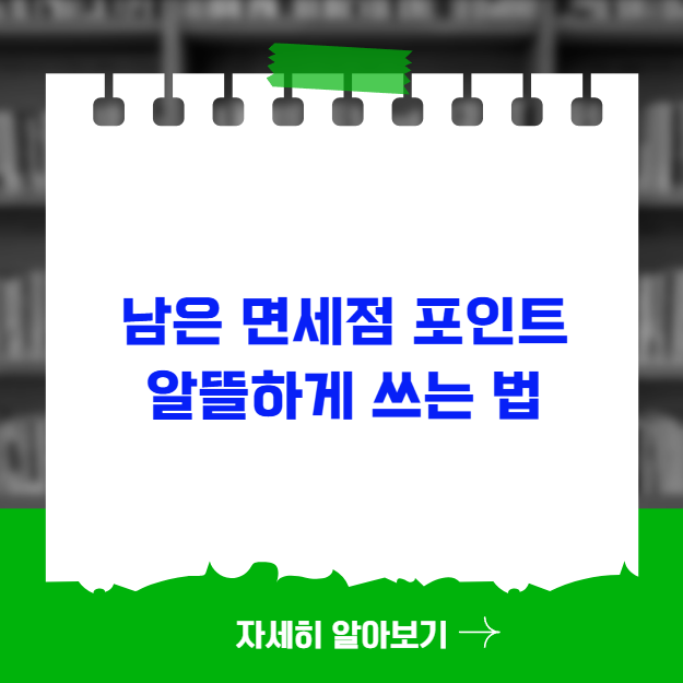 해외여행 후 남은 면세점 포인트 알뜰하게 쓰는 법 해외여행 후 남은 면세점 포인트 알뜰하게 쓰는 법
