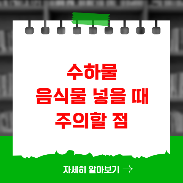 수하물에 음식물 넣을 때 주의할 점 수하물에 음식물 넣을 때 주의할 점