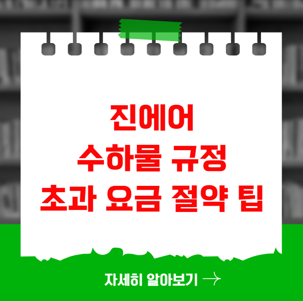 진에어 수하물 규정 초과 요금 아끼는 팁