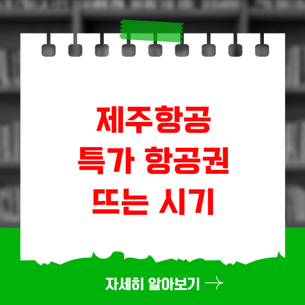 제주항공 특가 항공권 뜨는 시기와 구매 팁