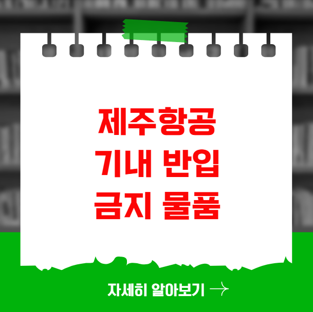 제주항공 기내 반입 금지 물품과 액체류 규정