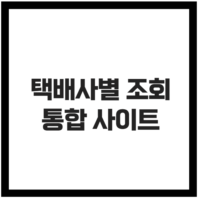 택배사별 조회 통합 사이트